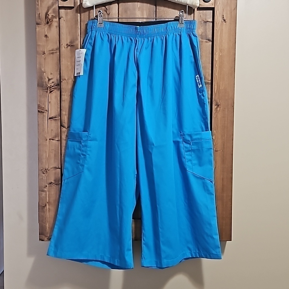 MOBB Aqua Blue Capri Scrubs 3XL Unisex Flip Flap Pants